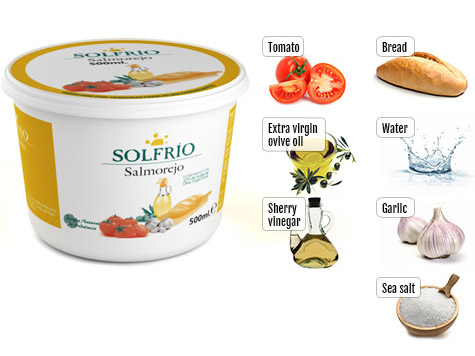 Ingredients of Solfrío Salmorejo